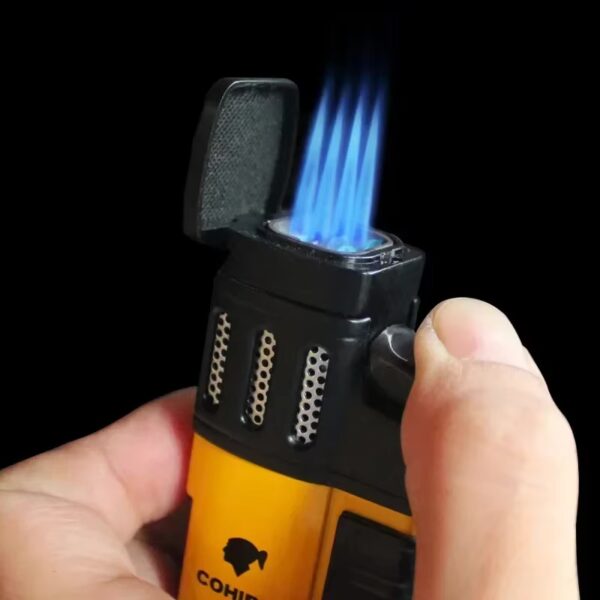 COHIBA Feuerzeug mit 3 Düsen und integriertem Zigarrenschneider