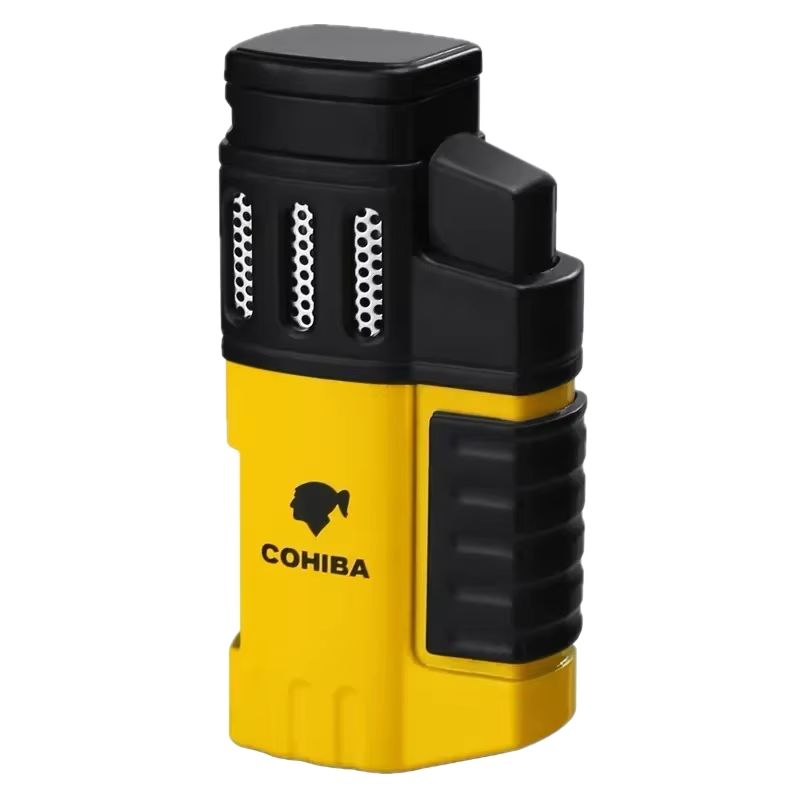 COHIBA Feuerzeug mit 3 Düsen und integriertem Zigarrenschneider