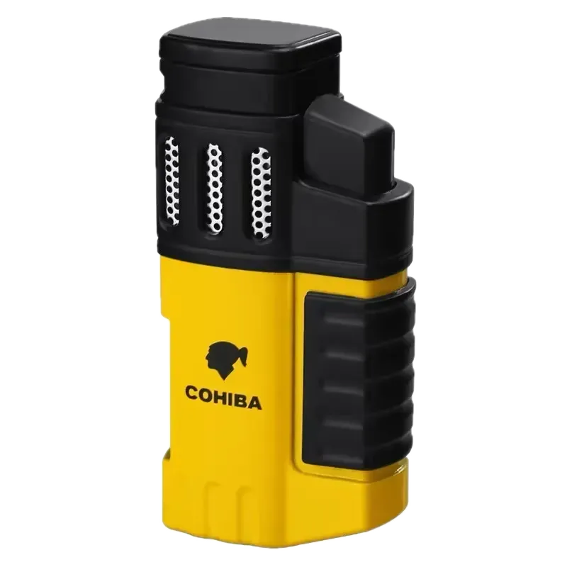 COHIBA Feuerzeug mit 3 Düsen und integriertem Zigarrenschneider